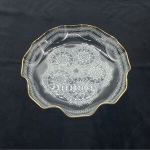 Crystal Clear Studios White Lace Fluted Bowl Platter.